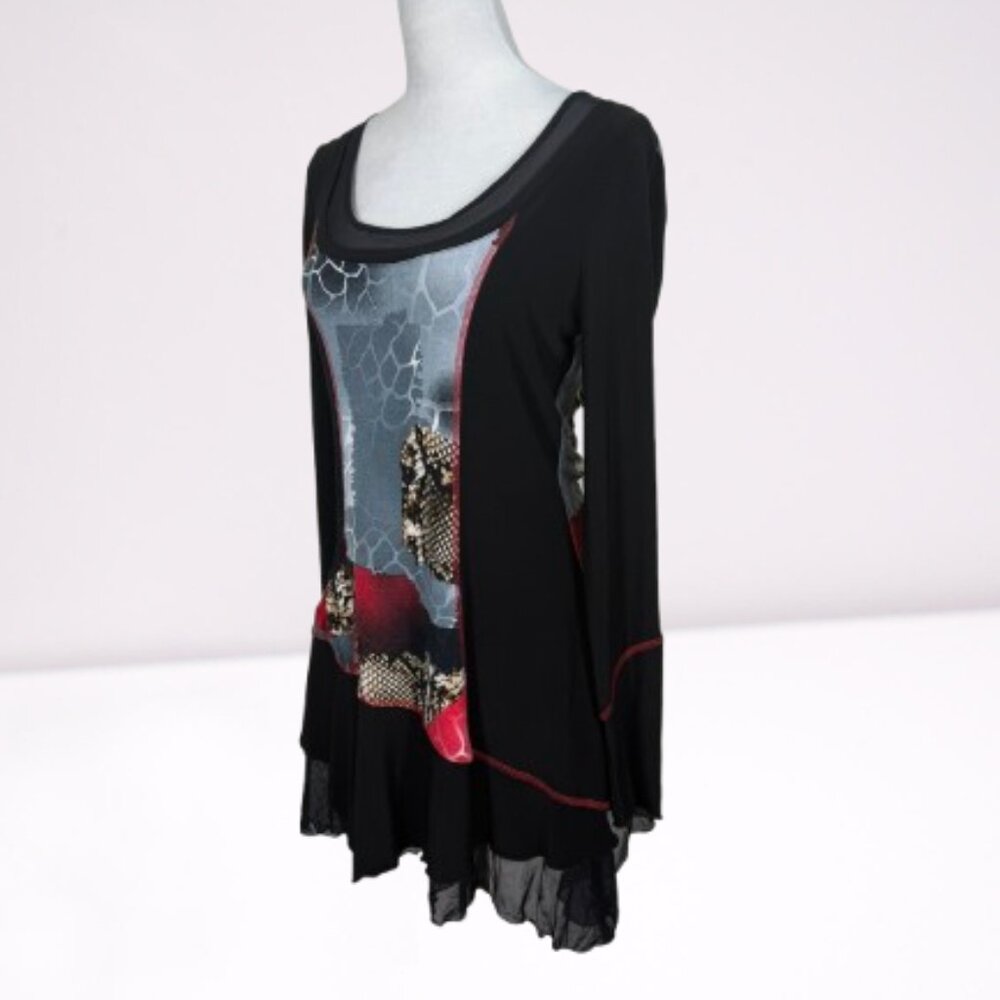 Joseph Ribkoff NWOT Fairy Wiching Stretch Mini Dress Size 8 Y2K Whimsigoth - Picture 6 of 10